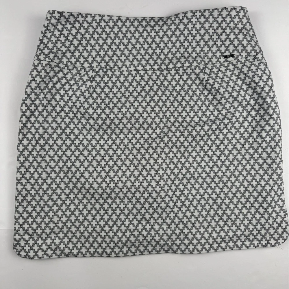 Stylish Gray Patterned Women's Skort stretchy with tummy control size medium